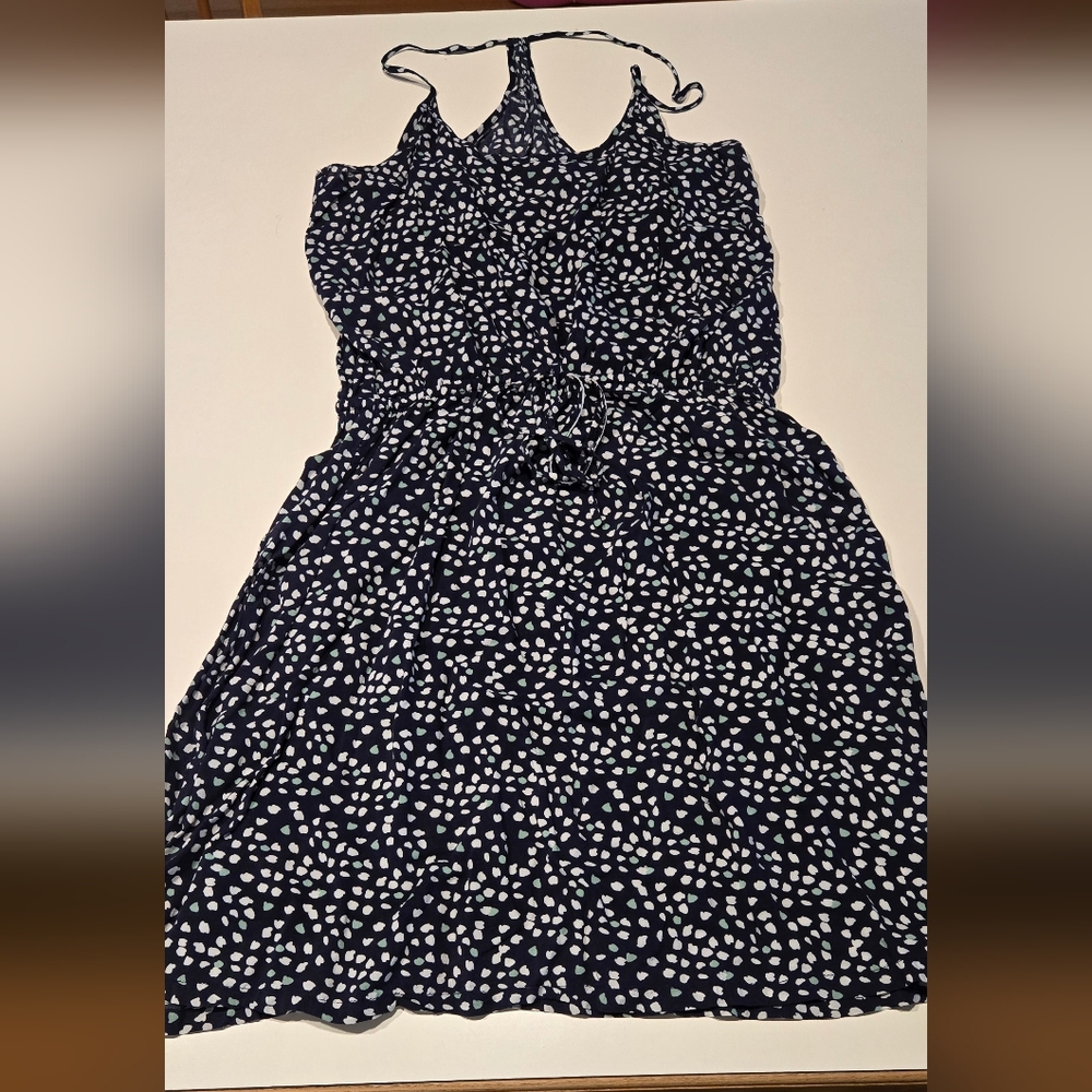 Navy and White Sun Dress